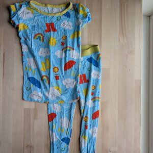 Little Sleepies Pajamas 2 Piece Short Sleeve Set - 4T Sun Showers